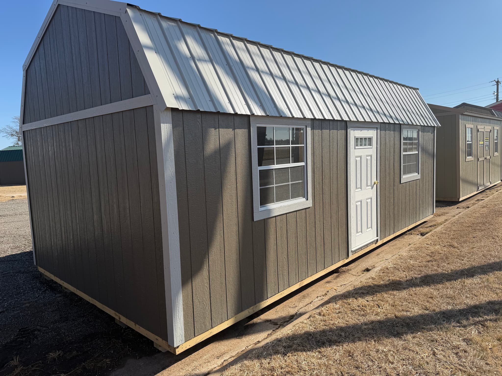 12x24 Lofted Barn Garage - Rollup Door Removed
