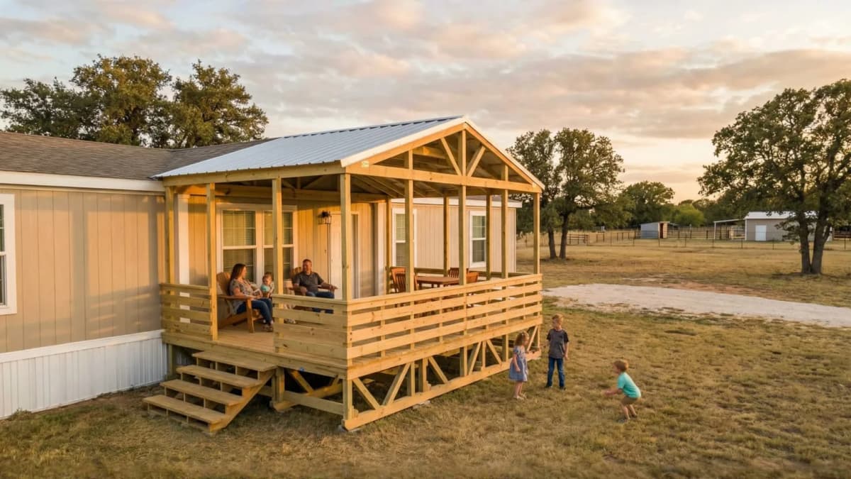 Deck ready for entertaining