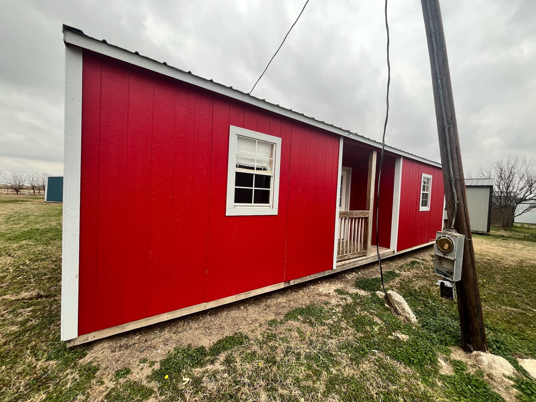 12×32 Portable Shed delivered to Denton area