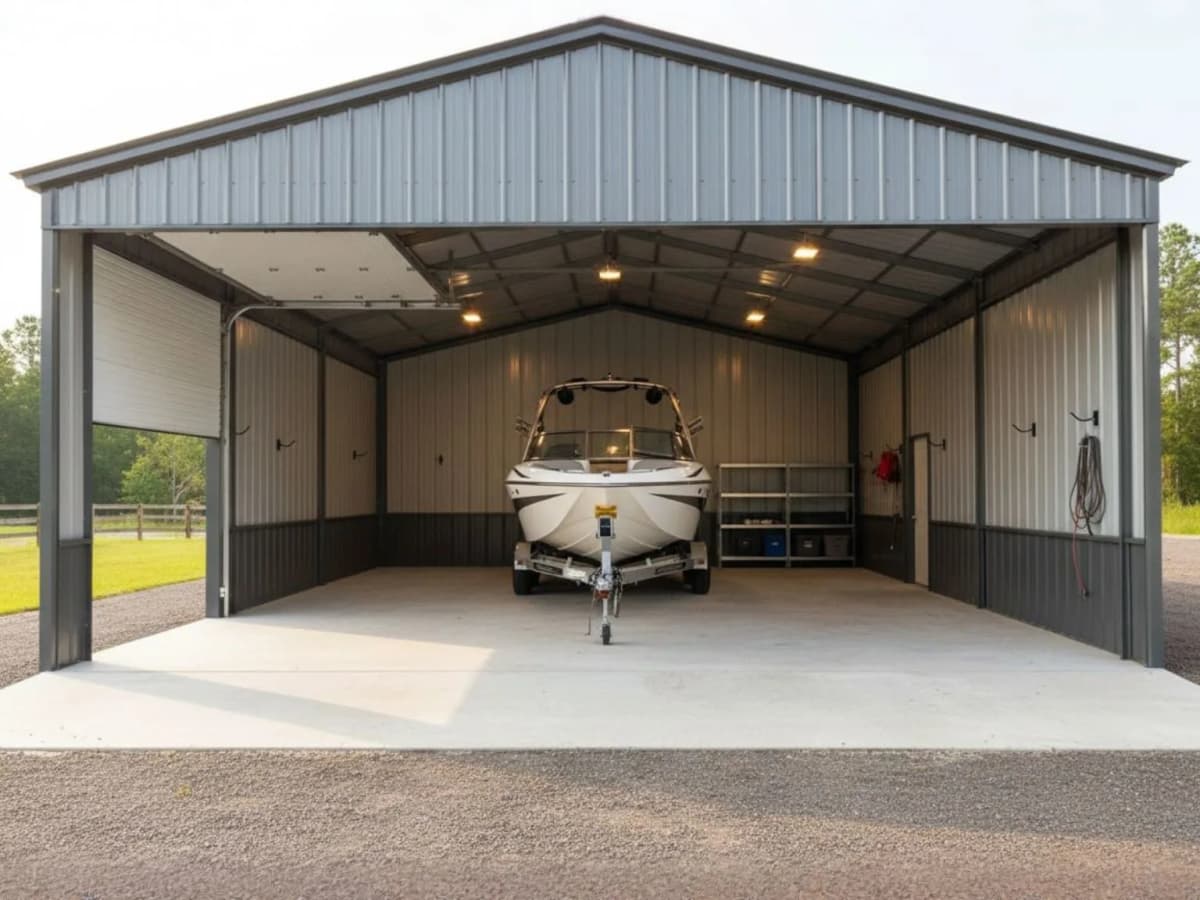 30x40 steel boat barn