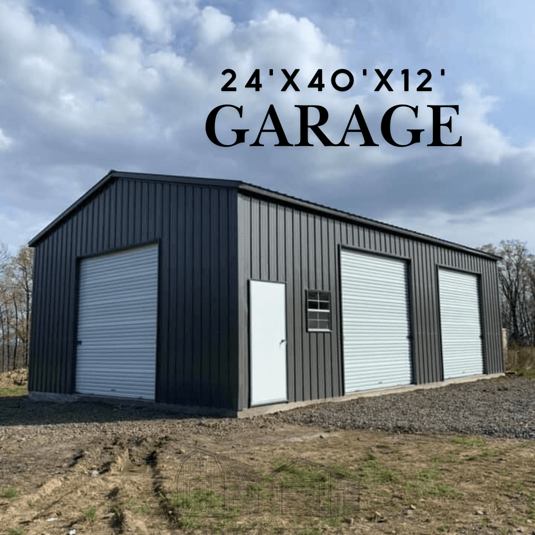 24x30 steel garage building