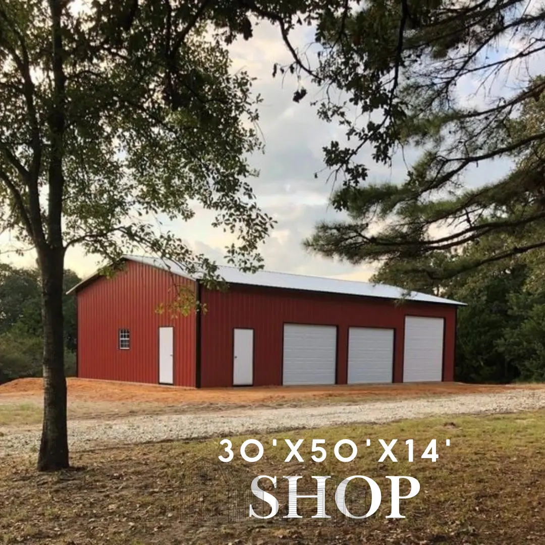30x50x14 steel shop building