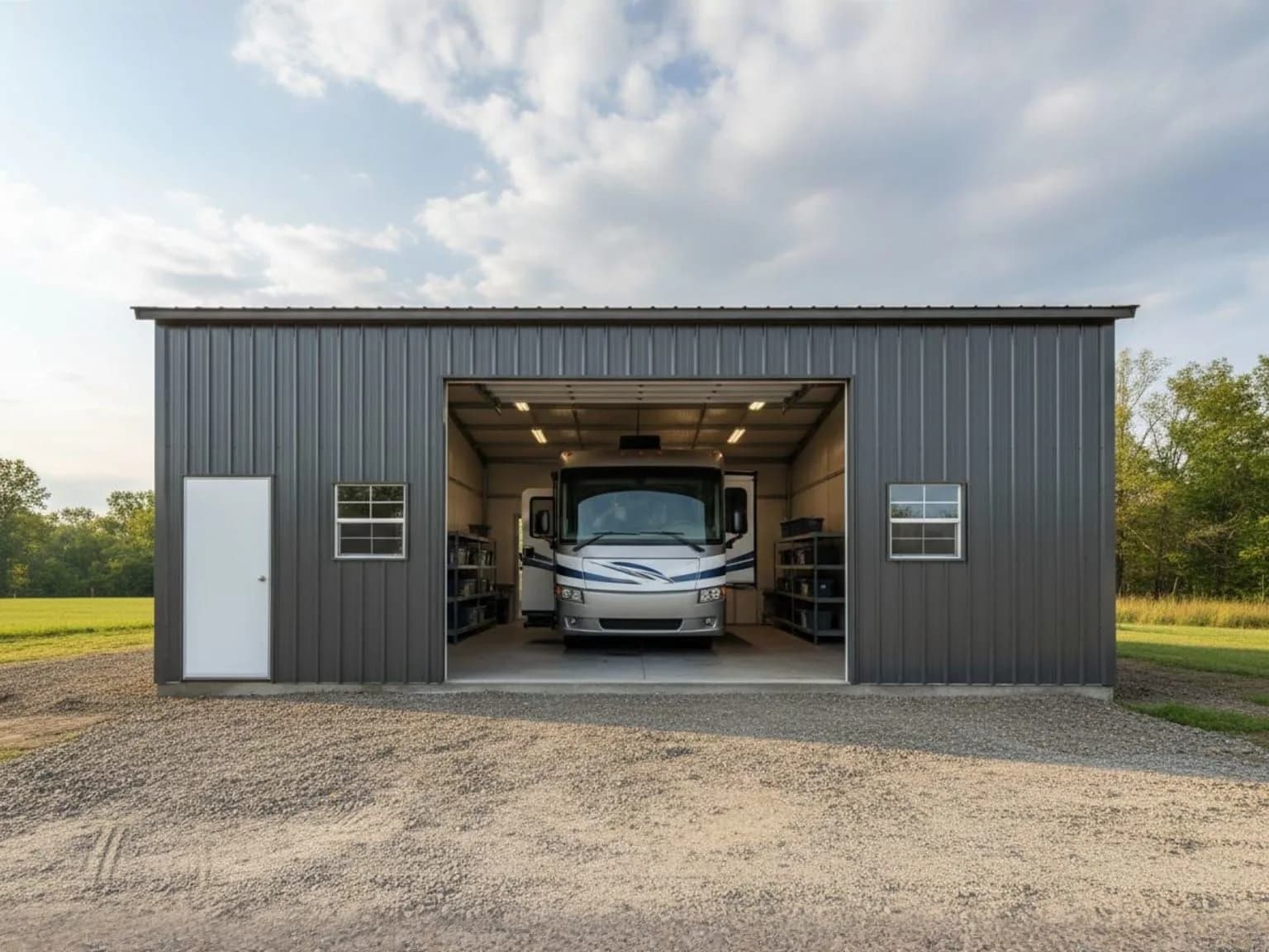 Steel RV storage building